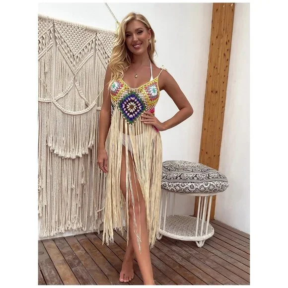 SHEIN | Crochet Fringe Hem Top | NWT - Picture 3 of 7